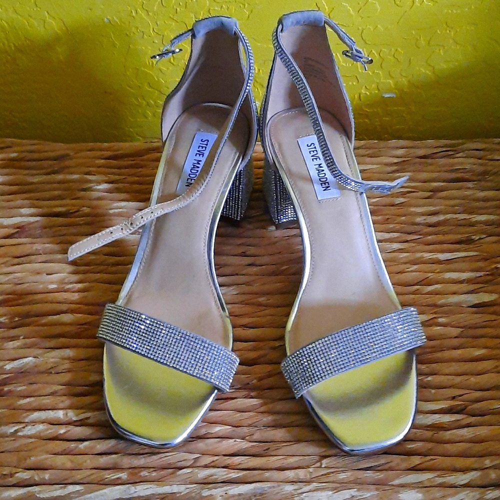 Rhinestone Strappy Heel